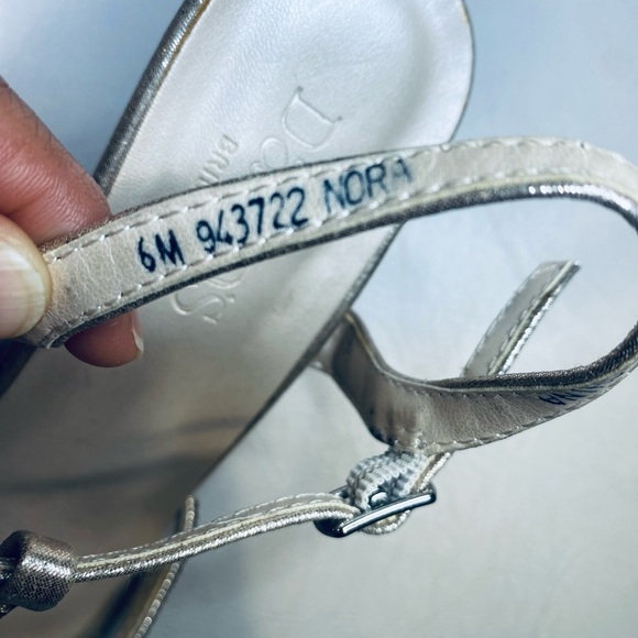 David's Bridal Metallic Strappy Heels - Picture 5 of 6